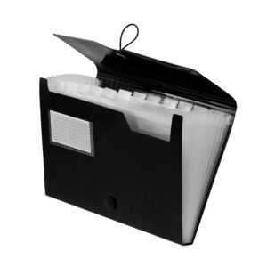 ARCHIVADOR BEAUTONE  CARTA 12 SEP. METALIC NEGRO