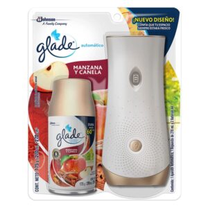 AROMATIZANTE GLADE AUTOMÁTICO MANZANA Y CANELA UNIDAD + 1 REPUESTO - 175GR