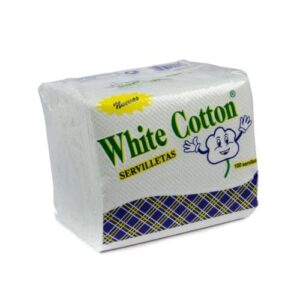 SERVILLETA WHITE COTTOM 100 UNIDADES