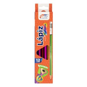 LAPIZ FAST TRIANGULAR COLORES METALICOS 12 UNI