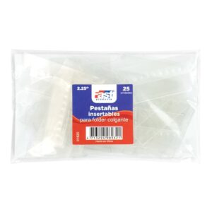 PESTAÑAS PARA FOLDER COLGANTE FAST TRANSPARENTE 25UNI