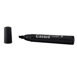 MARCADOR PERMANENTE CASTELL PUNTA BISELADA NEGRO